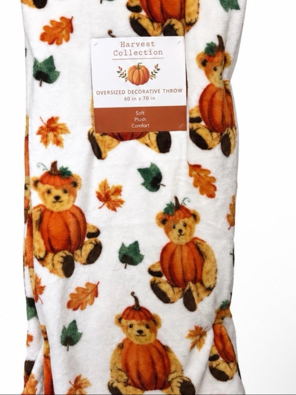Harvest Collection pumpkin bear blanket